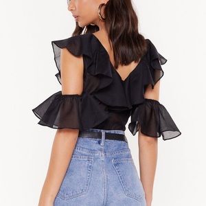 Nasty Gal Tops - NASTYGAL Organza Bodysuit - NWT! Nasty Gal Tops - NASTYGAL Organza Bodysuit - NWT!